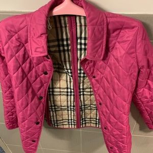 Pink Burberry Diamond Quilted Jacket